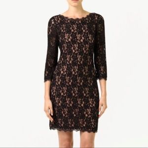 Babaton by Aritzia Black and Nude Lace Dress
